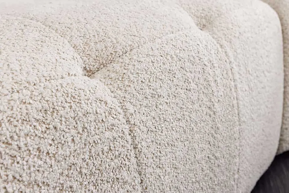 Modernes Big Sofa ROYAL 295cm champagner beige Bouclé Federkern XXL-Couch