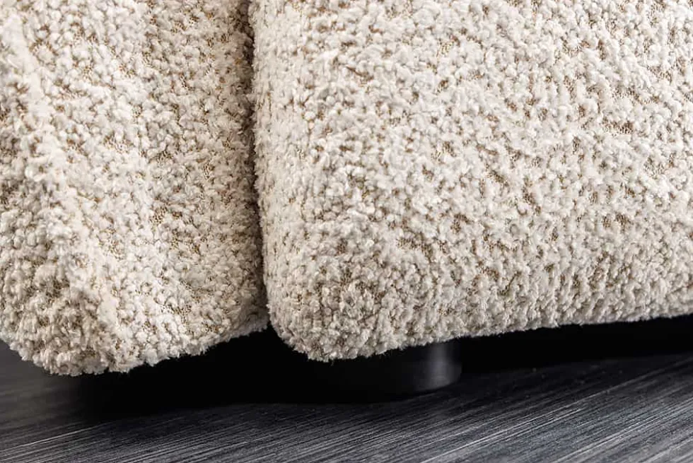 Modernes Big Sofa ROYAL 295cm champagner beige Bouclé Federkern XXL-Couch
