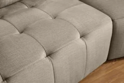 Modernes Big Sofa ROYAL 295cm greige Veloursstoff Federkern XXL-Couch