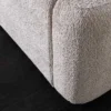 Modernes Boxbett ART DECO 180x200cm greige Bouclé mit Stauraum und Lattenrost