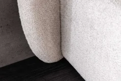 Modernes Boxbett ART DECO 180x200cm greige Bouclé mit Stauraum und Lattenrost