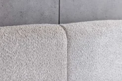 Modernes Boxbett ART DECO 180x200cm greige Bouclé mit Stauraum und Lattenrost