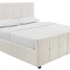 Modernes Boxbett PRESTIGE 180x200cm creme Bouclè mit Stauraum und Lattenrost