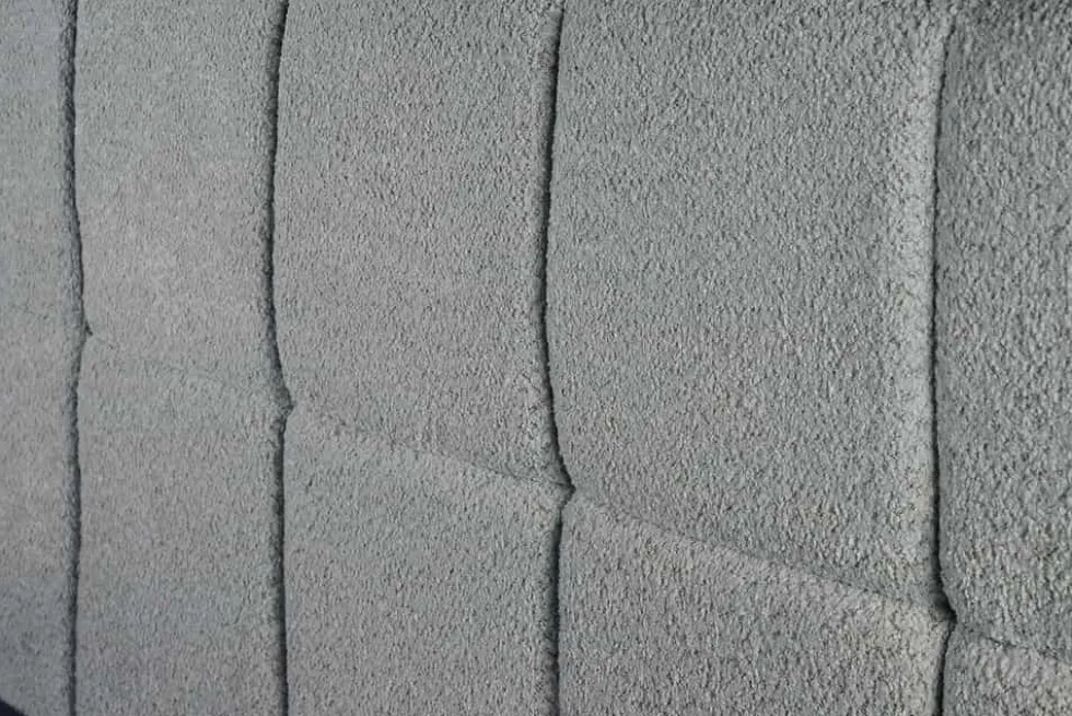 Modernes Boxbett PRESTIGE 180x200cm grau Bouclé mit Stauraum und Lattenrost