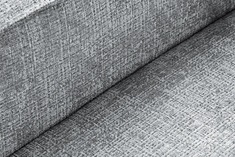 Modernes Ecksofa BOSSA NOVA 265cm grau Chenille 3-Sitzer Couch L-Form