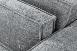 Modernes Ecksofa BOSSA NOVA 265cm grau Chenille 3-Sitzer Couch L-Form