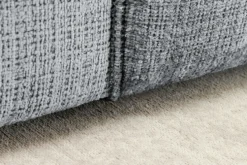 Modernes Ecksofa BOSSA NOVA 265cm grau Chenille 3-Sitzer Couch L-Form