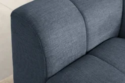 Modernes Ecksofa CITY 240cm blau Strukturstoff 3-Sitzer Couch inkl. Kissen