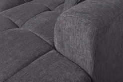 Modernes Ecksofa CITY 240cm grau Strukturstoff 3-Sitzer Couch inkl. Kissen