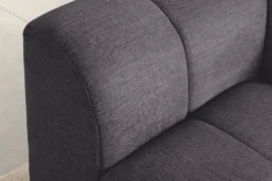 Modernes Ecksofa CITY 240cm grau Strukturstoff 3-Sitzer Couch inkl. Kissen