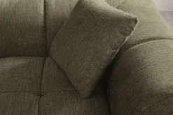 Modernes Ecksofa CITY 240cm grün Strukturstoff 3-Sitzer Couch inkl. Kissen
