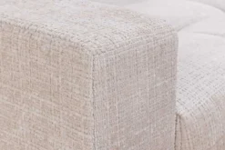 Modernes Ecksofa KENT 220cm champagner beige Chenille Cremona Federkern Wohnlandschaft mit Hocker