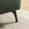 Modernes Ecksofa MARRAKESCH 265cm grün Samt 3-Sitzer inkl. Kissen Ottomane rechts