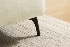 Modernes Ecksofa MARRAKESCH 265cm beige Samt 3-Sitzer inkl. Kissen Ottomane rechts