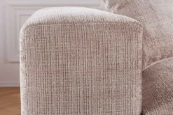 Modernes Ecksofa SIGNATUR 260cm beige Chenille Cremona beidseitig stellbar inkl. Kissen