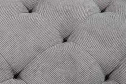 Modernes Ecksofa STOCKHOLM 220cm grau Cordstoff Federkern 3-Sitzer-Sofa