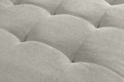Modernes Ecksofa STOCKHOLM 220cm hellgrau Cordstoff Federkern 3-Sitzer-Sofa