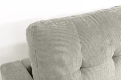Modernes Ecksofa STOCKHOLM 220cm hellgrau Cordstoff Federkern 3-Sitzer-Sofa
