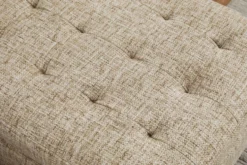 Modernes Ecksofa STOCKHOLM 220cm beige cozy Veloursstrickstoff Federkern 3-Sitzer-Sofa