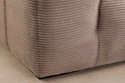 Modernes Ecksofa ZERO GRAVITY 240cm greige Cord 3-Sitzer Couch L-Form