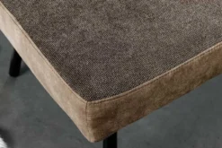 Moderne Sitzbank BIG GEORGE 160cm taupe Flachgewebe Taschenfederkern schwarz