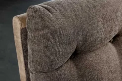 Moderne Sitzbank BIG GEORGE 160cm taupe Flachgewebe Taschenfederkern schwarz
