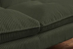 Modernes Schlafsofa COCOONING 190cm grün Cord 3-Sitzer Couch
