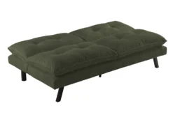 Modernes Schlafsofa COCOONING 190cm grün Cord 3-Sitzer Couch