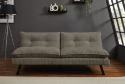 Modernes Schlafsofa COCOONING 190cm greige Cord 3-Sitzer Couch
