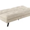 Modernes Schlafsofa COCOONING 190cm beige Cord 3-Sitzer Couch