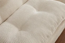Modernes Schlafsofa COCOONING 190cm beige Cord 3-Sitzer Couch