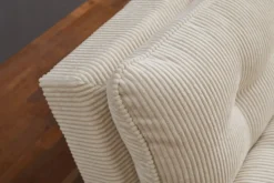 Modernes Schlafsofa COCOONING 190cm beige Cord 3-Sitzer Couch