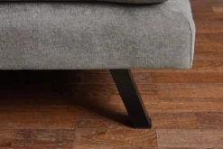 Modernes Schlafsofa COCOONING 190cm grau Chenillestoff 3-Sitzer Couch