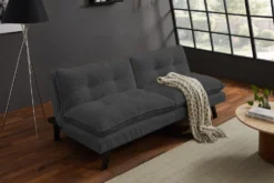 Modernes Schlafsofa COCOONING 190cm grau Cord 3-Sitzer Couch