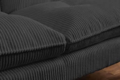 Modernes Schlafsofa COCOONING 190cm grau Cord 3-Sitzer Couch