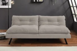 Modernes Schlafsofa COCOONING 190cm beige Chenillestoff 3-Sitzer Couch