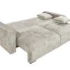 Modernes Schlafsofa DIAMOND 235cm taupe Chenille Cremona mit Stauraum 3-Sitzer Couch