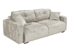 Modernes Schlafsofa DIAMOND 235cm taupe Chenille Cremona mit Stauraum 3-Sitzer Couch