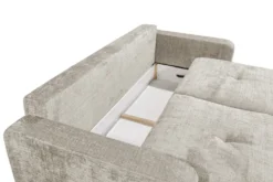Modernes Schlafsofa DIAMOND 235cm taupe Chenille Cremona mit Stauraum 3-Sitzer Couch