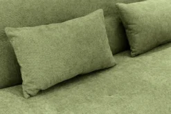 Modernes Schlafsofa ELYPSE 200cm grün Chenille 3-Sitzer Couch inkl. Kissen