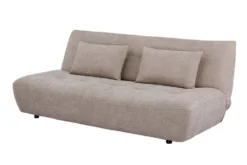 Modernes Schlafsofa ELYPSE 200cm greige Chenille 3-Sitzer Couch inkl. Kissen