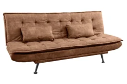 Modernes Schlafsofa JAZZ 190cm antik braun Microfaser 3-Sitzer Couch