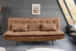 Modernes Schlafsofa JAZZ 190cm antik braun Microfaser 3-Sitzer Couch