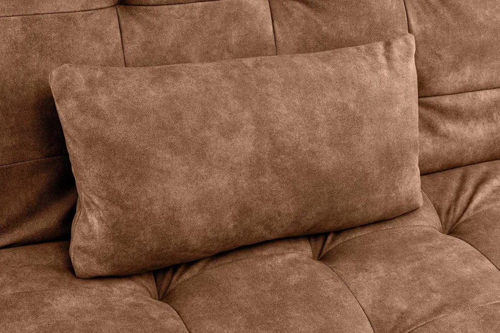 Modernes Schlafsofa JAZZ 190cm antik braun Microfaser 3-Sitzer Couch