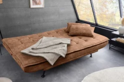 Modernes Schlafsofa JAZZ 190cm antik braun Microfaser 3-Sitzer Couch