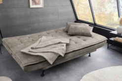 Modernes Schlafsofa JAZZ 190cm antik taupe Microfaser 3-Sitzer Couch