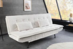 Modernes Schlafsofa JAZZ 190cm beige Cord 3-Sitzer Couch