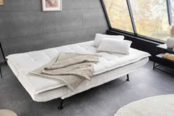 Modernes Schlafsofa JAZZ 190cm beige Cord 3-Sitzer Couch