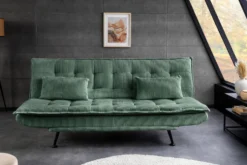 Modernes Schlafsofa JAZZ 190cm grün Cord 3-Sitzer Couch