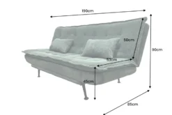 Modernes Schlafsofa JAZZ 190cm grün Cord 3-Sitzer Couch